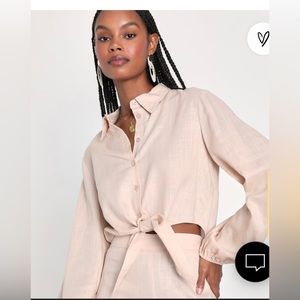 Lulu’s linen pant and shirt set